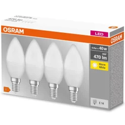 OSRAM LED-mignon E14 Base retro 4,9W 4stk, 2 700 K| E14 Pærer