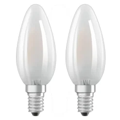 OSRAM LED-mignonpære E14 4 W varmhvit 2-pakk Clearance