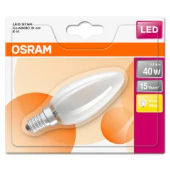 OSRAM LED-mignonpære E14 B35 4W 2°700 K matt| E14 Pærer