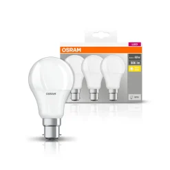 OSRAM LED-pære Classic B22d 8,5W 2 700 K 806lm 3er Discount