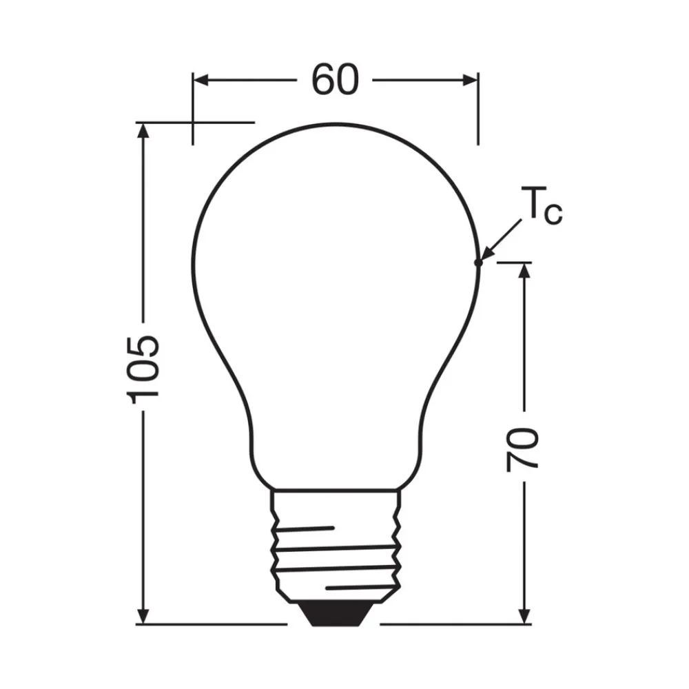 OSRAM LED-pære E27 5W matt 4,000K 1055lm 2stk Online