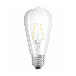OSRAM LED-pære E27 2,5W rustikk 827 klar Discount