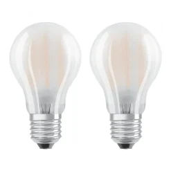 OSRAM LED-pære E27 6,5W, varmhvit, 2 stk| E27 Pærer|Led-Pærer