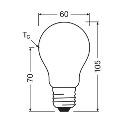 OSRAM LED-pære matt E27 2,2W 2700K 470lm dimbar Clearance