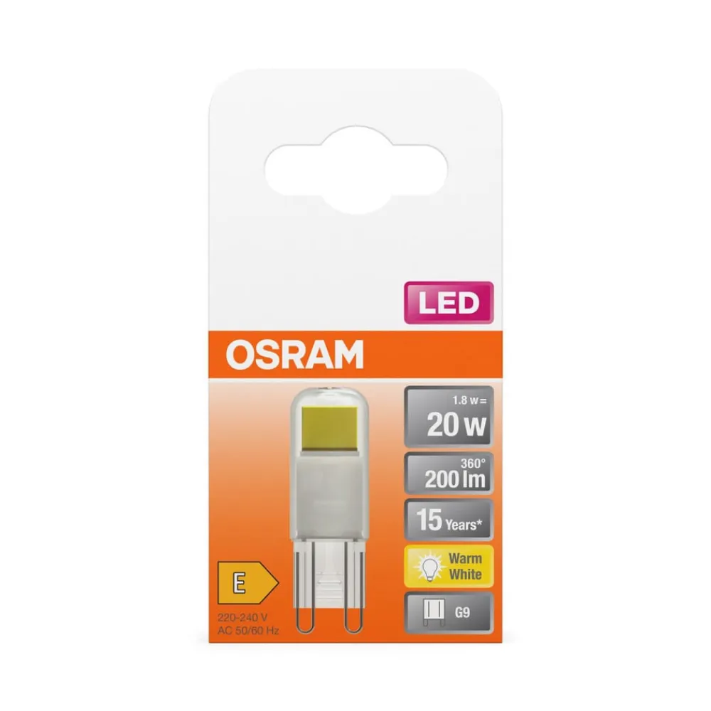 OSRAM LED-pære med stiftsokkel G9 1,8 W klar 2 700 K Outlet