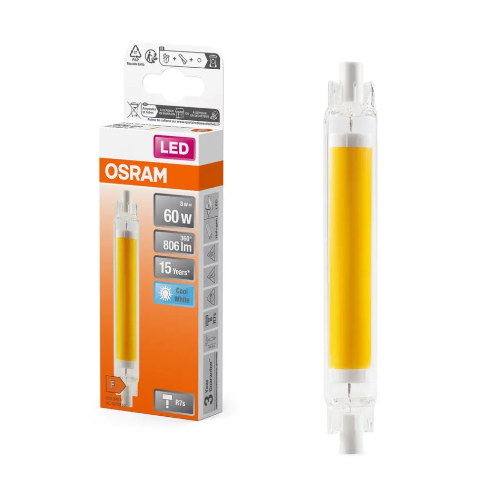 OSRAM LED-pære stang R7s 117,6 mm 8W 840 Slim Line| R7S Pærer