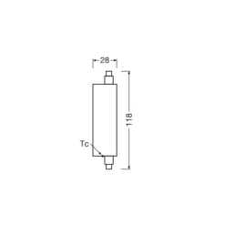 OSRAM LED-pære stang R7s 20W 3000K 300°| R7S Pærer