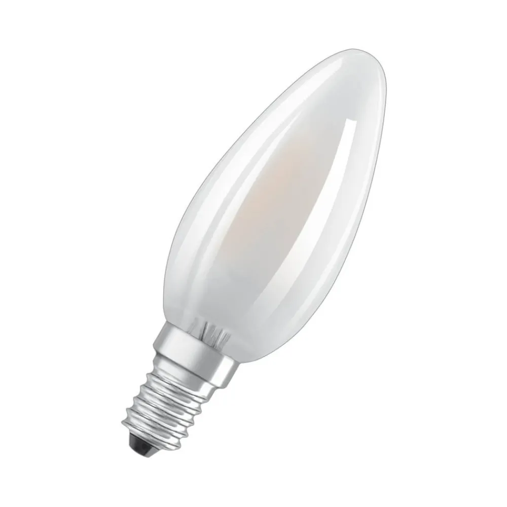 OSRAM LED-pære stearinlys matt E14 4W 827 4-pakning| E14 Pærer