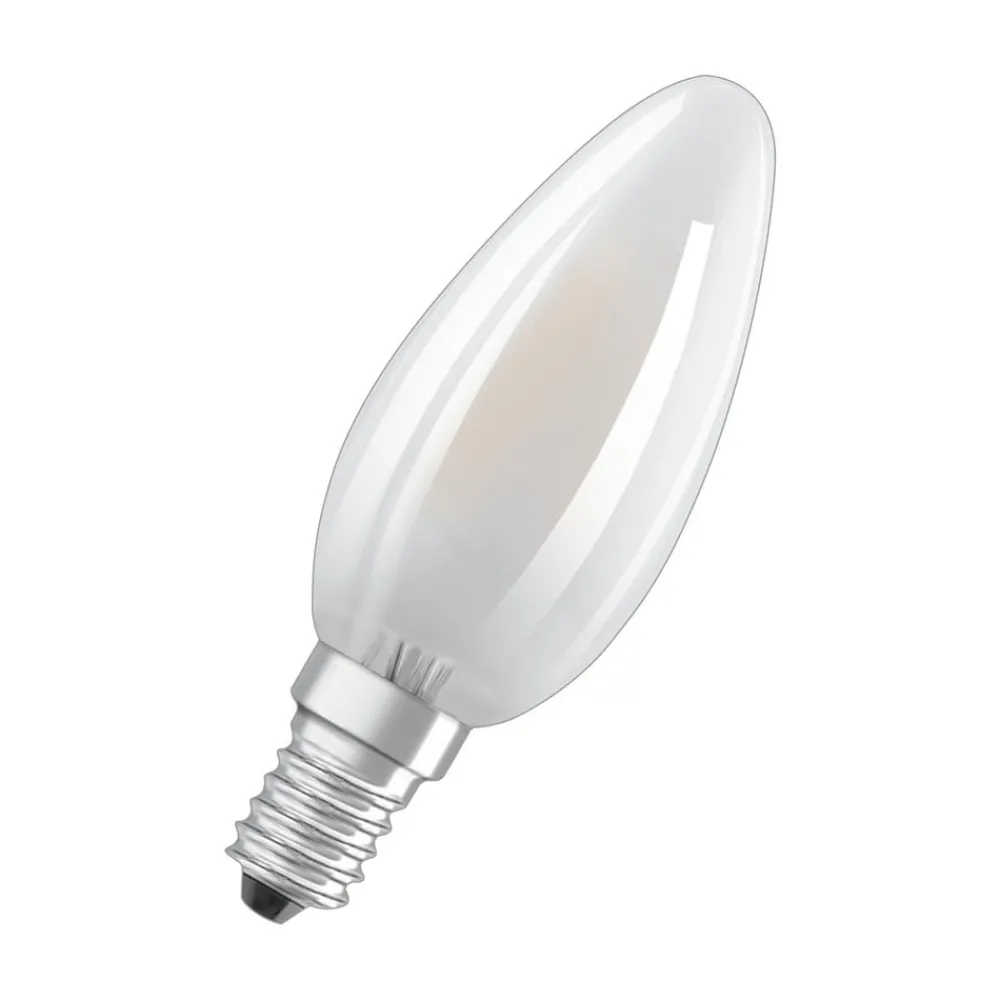 OSRAM LED-pære stearinlys matt E14 4W 827 4-pakning| E14 Pærer