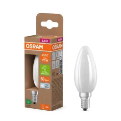 OSRAM LED-pære stearinlys matt E14 1,2W 4000K 255lm| E14 Pærer|Led-Pærer