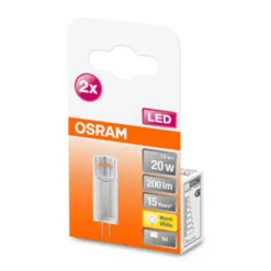 OSRAM LED-stiftpære G4 1,5W 2 700K klar 2-pakning Hot
