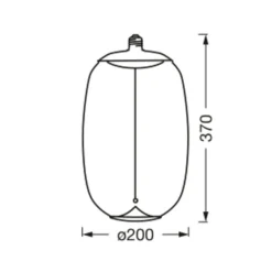 OSRAM Vintage 1906 Big Elipse Oval, røykfarget E27 818 glødetråd