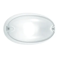 Performance in Lighting Oval Chip utendørs vegglampe i hvit| Vegglamper Utendørs