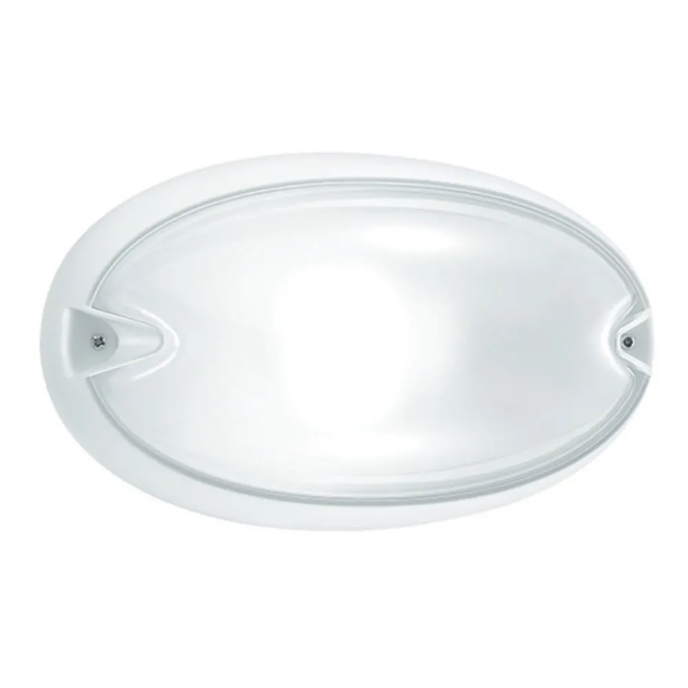 Performance in Lighting Oval Chip utendørs vegglampe i hvit| Vegglamper Utendørs