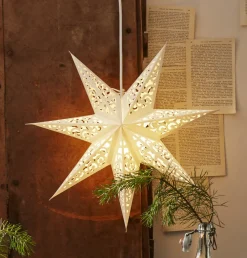 STAR TRADING Papirstjerne, Ø 45 cm, hvit, uten belysning Hot
