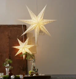 STAR TRADING Papirstjerne, Ø 45 cm, hvit, uten belysning Hot