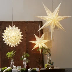 STAR TRADING Papirstjerne, Ø 45 cm, hvit, uten belysning Hot