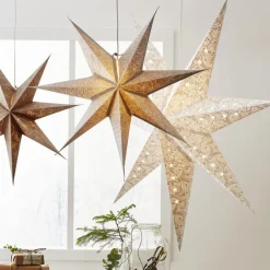 STAR TRADING Papirstjerne Decorus uten belysning hvit/sølv| Julebelysning|Dekorasjonsbelysning