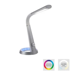 Paul Neuhaus Bill LED-skrivebordslampe, sølv| Kontorbelysning