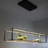 Paul Neuhaus Contura LED-hengelampe, svart, metall, dimmer| Led-Innendørs|Pendellamper