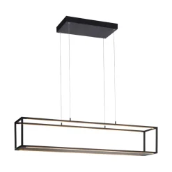 Paul Neuhaus Contura LED-hengelampe, svart, metall, dimmer| Led-Innendørs|Pendellamper