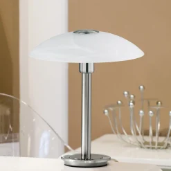 Paul Neuhaus Enova bordlampe, stålfarget