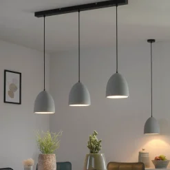 Paul Neuhaus Eton hengelampe, grå, betong, Ø 21 cm, G9 Sale