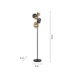 Paul Neuhaus gulvlampe Popsicle, glass, 155 cm høy, G9 New