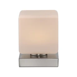 Paul Neuhaus LED-bordlampe Dadoa, stål, glass, dimbar Online