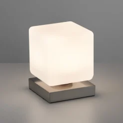 Paul Neuhaus LED-bordlampe Dadoa, stål, glass, dimbar Online