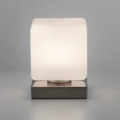 Paul Neuhaus LED-bordlampe Dadoa, stål, glass, dimbar Online