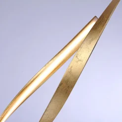 Paul Neuhaus LED-gulvlampe Linda, gull, metall, dimbar| Led-Innendørs|Gulvlamper