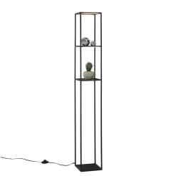 Paul Neuhaus LED-gulvlampe Contura, svart, metall, 140 cm| Gulvlamper