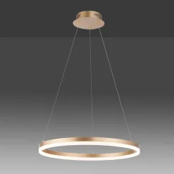 Paul Neuhaus LED-hengelampe Titus, Ø 60 cm, messing, dimbar Discount