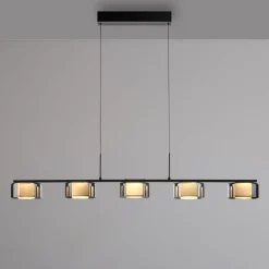 Paul Neuhaus LED-hengelampe Rika, 119 cm, glass, dimbar| Led-Innendørs