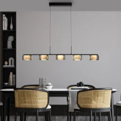 Paul Neuhaus LED-hengelampe Rika, 119 cm, glass, dimbar| Led-Innendørs