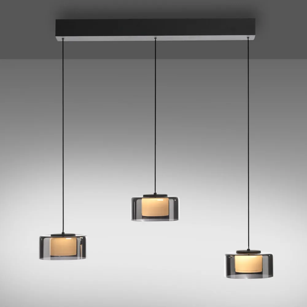Paul Neuhaus LED-hengelampe Rika, 71 cm, glass, dimbar Outlet