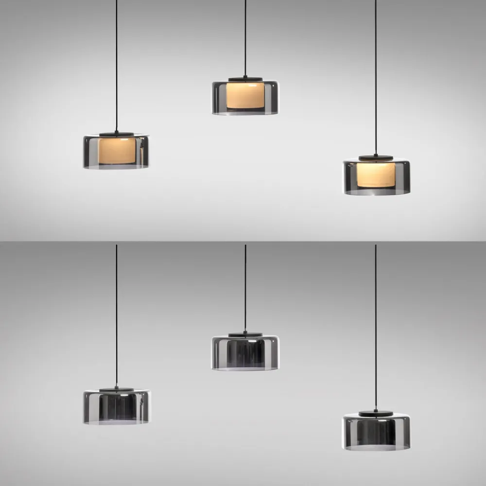 Paul Neuhaus LED-hengelampe Rika, 71 cm, glass, dimbar Outlet