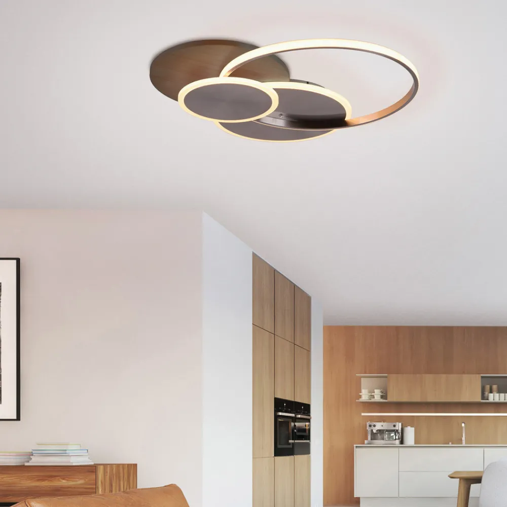 Paul Neuhaus LED-taklampe Palma, tre, CCT, 65 cm, dimbar Online