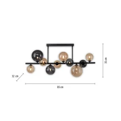 Paul Neuhaus Popsicle taklampe, glass, 85 cm lang, G9 Discount