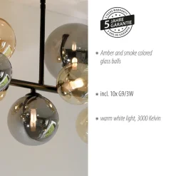 Paul Neuhaus Popsicle taklampe, glass, 85 cm lang, G9 Discount