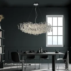 Paul Neuhaus Ricicle lysekrone, krom, lengde 120 cm| Lysekroner