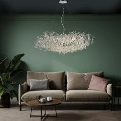 Paul Neuhaus Ricicle lysekrone, krom, lengde 120 cm| Lysekroner