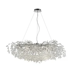 Paul Neuhaus Ricicle lysekrone, krom, lengde 120 cm| Lysekroner