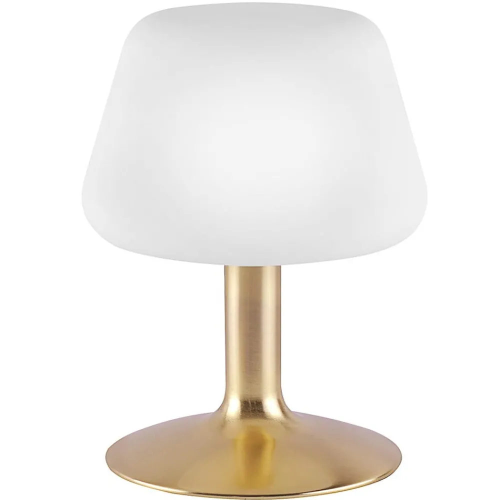 Paul Neuhaus Till bordlampe, messingfarget, glass, dimbar Clearance