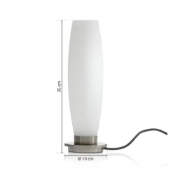 Paul Neuhaus Tyra bordlampe, glass, Ø 10 cm, dimbar, G9