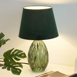 Pauleen Crystal Velvet bordlampe med glassfot Hot