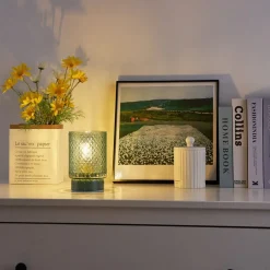 Pauleen Modern Glamour E14-LED turkis metallfot| Dekorasjonsbelysning