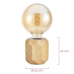 Pauleen Woody Sparkle bordlampe av lyst tre| Bordlamper