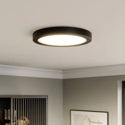 Paulmann Abia LED-panel Ø 30cm 2 700 K matt svart| Kontorbelysning|Led-Innendørs